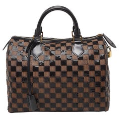 Louis Vuitton Damier Ebene and Sequins Paillettes Limited Edition Speedy 30 Bag