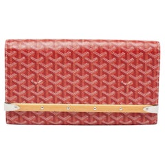 Bolso Goyard Rojo Goyardine Lienzo Estucado Monte Carlo Bois