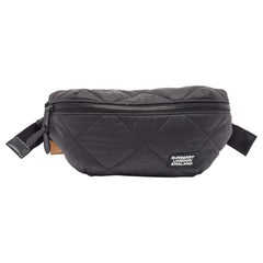 Burberry Black Quilted Nylon Sonny Belt Bag