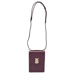 Burberry Plum Leather Robin Crossbody Bag