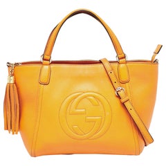 Petit fourre-tout Soho Gucci en cuir jaune foncé