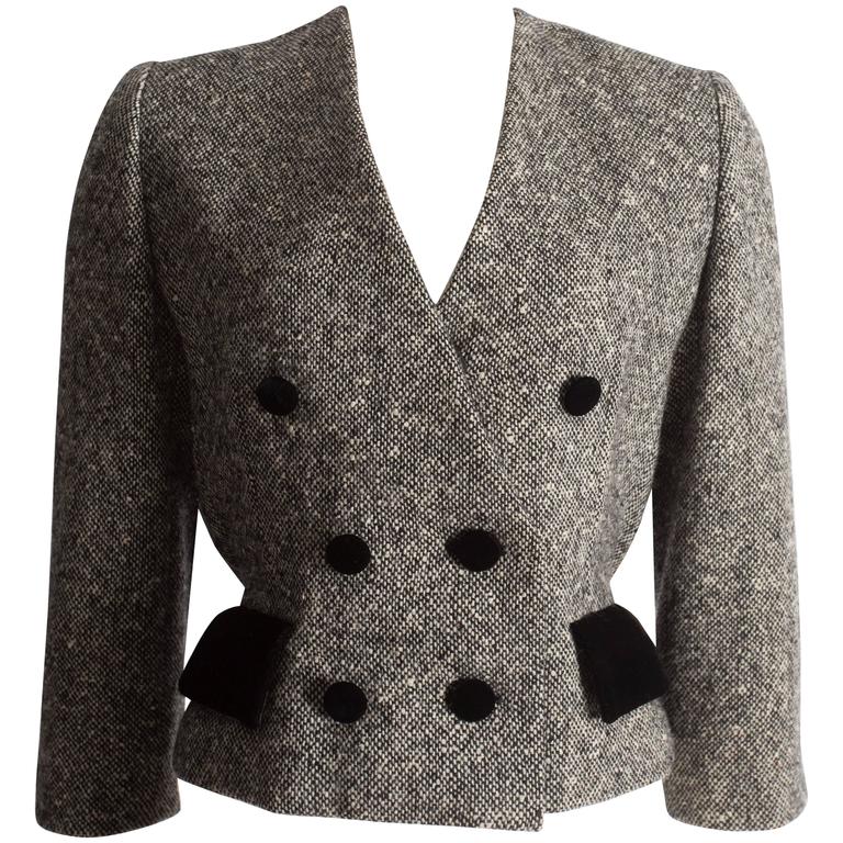 Christian Dior Haute Couture tweed jacket, circa 1950 at 1stDibs