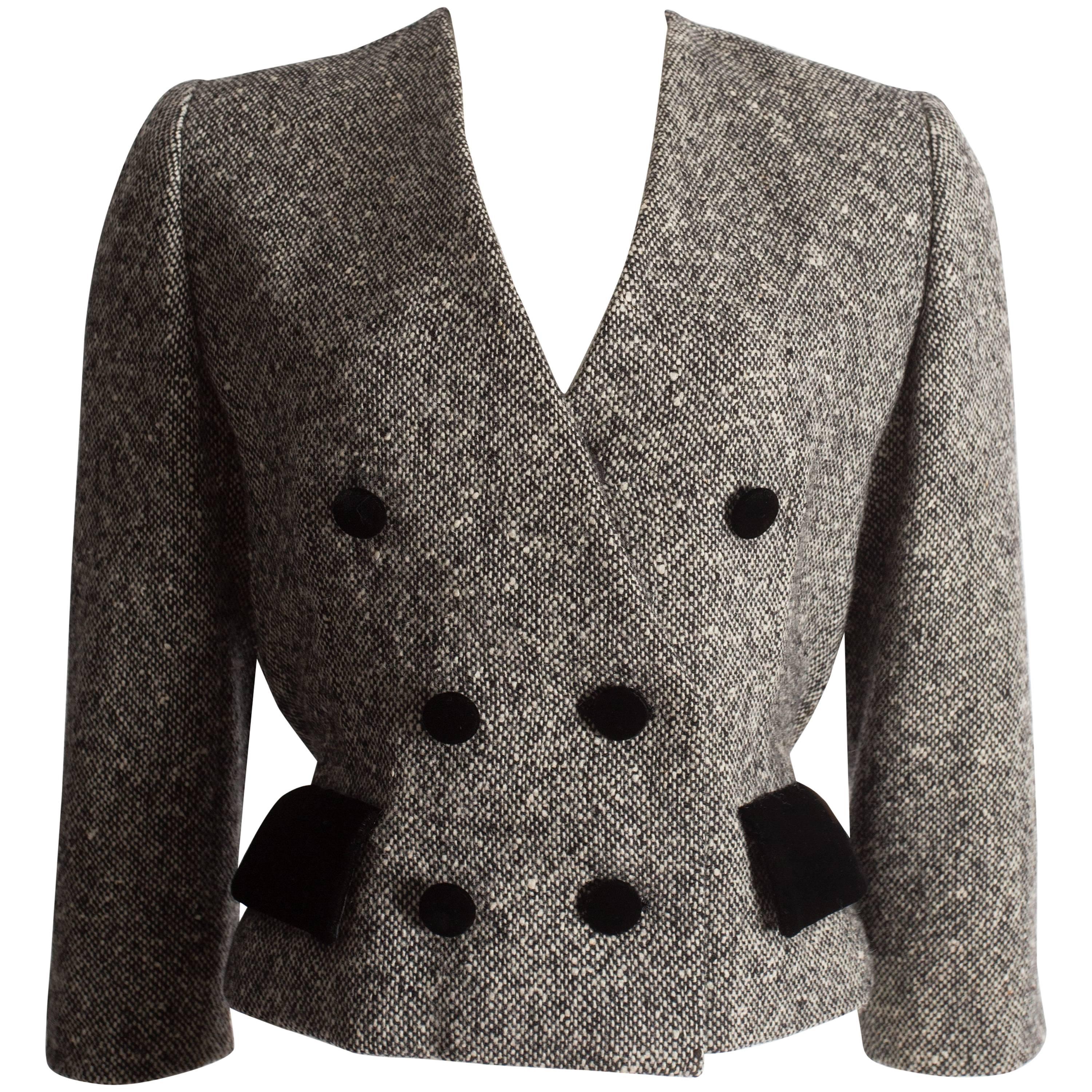Christian Dior Haute Couture tweed jacket, circa 1950