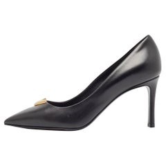 Louis Vuitton Black Leather Heart Breaker Pumps Size 36.5