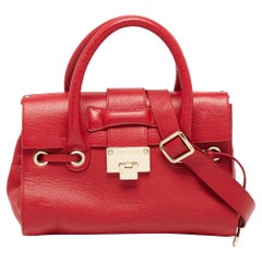 Jimmy Choo Red Leather Rosalie Tote