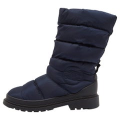 Chanel Blue Nylon Snow Boots Size 39.5