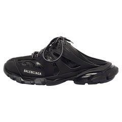 Used Balenciaga Black Mesh Track Mule Sneakers Size 41