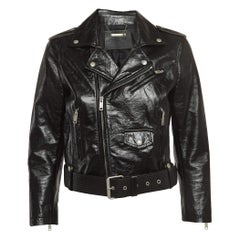Givenchy Black Leather Belted Riders Jacket M