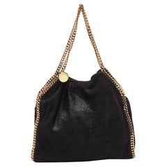 Stella McCartney Black Faux Suede Falabella Tote