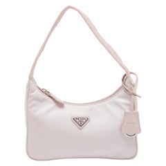 Used Prada Pink Nylon Mini Re-Edition 2000 Shoulder Bag