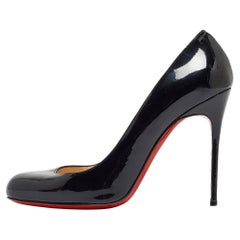 Christian Louboutin Black Patent Simple Pumps Size 40