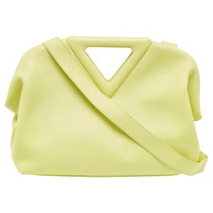 Bottega Veneta Lime Leather Medium Point Shoulder Bag