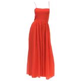 1970s Lanvin Red Silk Dress