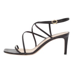 Gianvito Rossi Sandales à lanières en cuir noir Taille 39