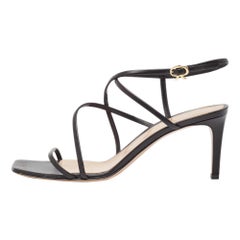 Gianvito Rossi Black Leather Strappy Sandals Size 39