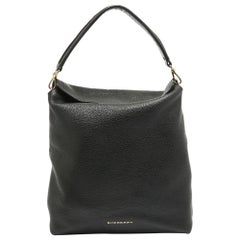 Burberry Black Leather Cale Hobo