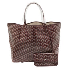 Used Goyard Burgundy Goyardine Coated Canvas and Leather Saint Louis GM Tote