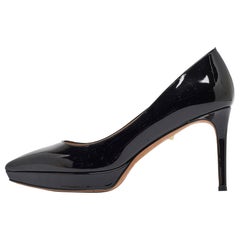 Valentino Black Patent Leather Platform Pumps Size 37