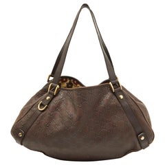 Gucci Guccissima Marrón Piel Medio Abbey Hobo