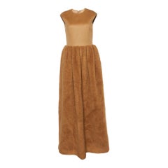 Max Mara Brown Camel Hair Mito Maxi Dress S