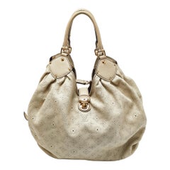 Used Louis Vuitton Lin Monogram Mahina Leather L Bag