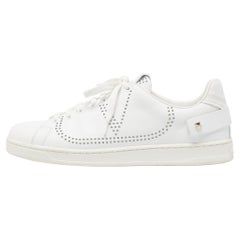 Valentino White Leather Backnet Sneakers Size 42