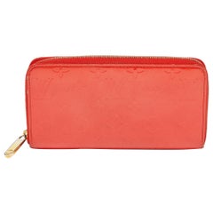 Louis Vuitton Orange Sunset Monogram Vernis Zippy Wallet