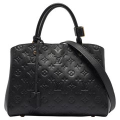 Used Louis Vuitton Black Monogram Empreinte Montaigne MM Bag