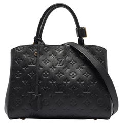 Louis Vuitton Black Monogram Empreinte Montaigne MM Bag