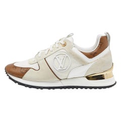 Louis Vuitton Mesh, Suede & Monogram Canvas Run Away Sneakers Size 38.5