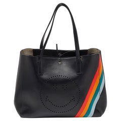 Used Anya Hindmarch Black Leather Tote