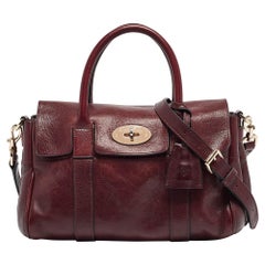 Mulberry Burgundy Leather Small Bayswater Satchel