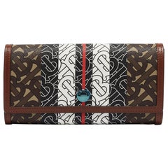 Burberry Multicolor TB Print Coated Canvas and Leather Continental Wallet