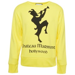 Gucci X Chateau Marmont - Sweat-shirt à col ras du cou imprimé jaune XS