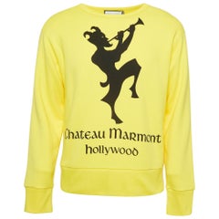 Gucci X Chateau Marmont Yellow Printed Crew Neck Sweatshirt XS 