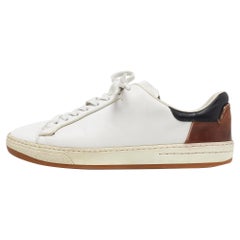 Berluti White/Brown Leather Low Top Sneakers Size 41