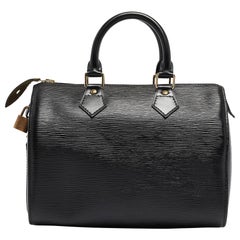 Louis Vuitton Black Epi Leather Speedy 25 Bag