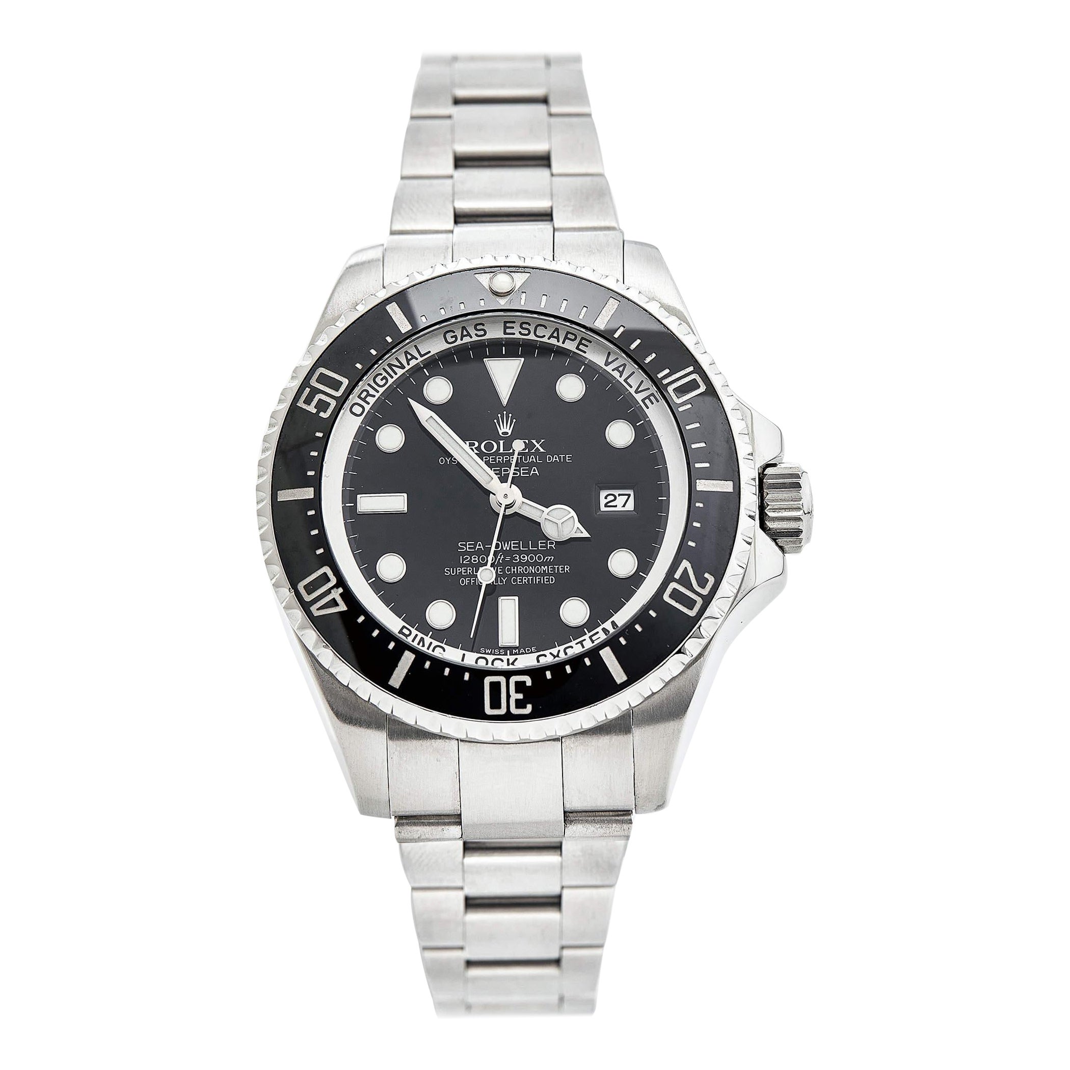 Rolex Ceramic Stainless Steel DeepSea Sea-Dweller 116660-0001 Wristwatch 44 mm