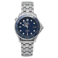 Omega Blue Stainless Steel Seamaster 212.30.41.20.03.001 Men's Wristwatch 41 mm