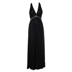 Class by Roberto Cavalli Robe longue sans manches en tricot noir M.