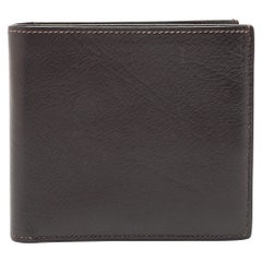 Hermes Macassar Evergrain Leather Vintage Bifold Wallet