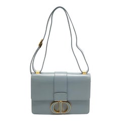 Dior Pale Blue Leather 30 Montaigne Shoulder Bag