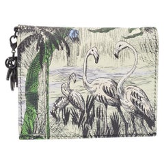 Dior Multicolor Toile de Jouy Print Leather Lady Dior Flap Wallet