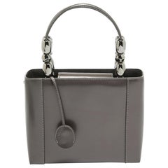 Vintage Dior Plum Glazed Leather Malice Tote