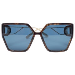 Dior Black/Gold 30 Montaigne BU Square Sunglasses