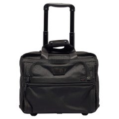 Used TUMI Black Nylon Alpha Wheeled T-Pass Compact Brief Trolley
