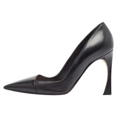 Dior Black Leather Pointed Toe Pumps Size 38 