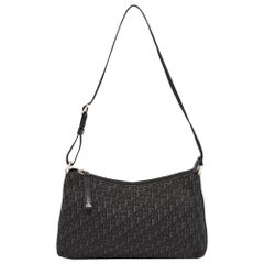 Dior Black Oblique Canvas Shoulder Bag