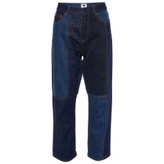 Christian Dior Blue Patchwork Denim Jeans M