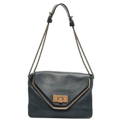 Chloe Green Leather Medium Sally Shoulder Bag